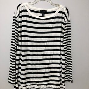 White house black market stripped top sz medium